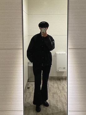 「AIVER（アイバー）のアイテム（スタジャン）」を使った、ぐりんさん（メンズ・175cm）の秋コーディネート