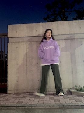 「アイテム（パーカー）」を使った、Reonaさん（レディース・162cm・20代）の冬コーディネート