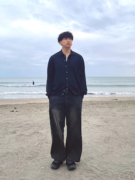 「アイテム（イヤリング（片耳用））」を使った、sho31さん（メンズ・172cm）の秋コーディネート