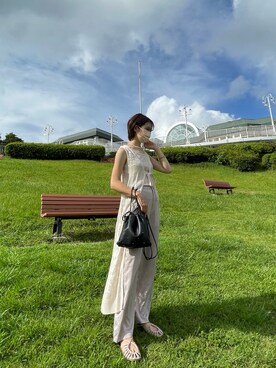 しまむら シマムラ のニット セーター ベージュ系 を使ったレディース人気ファッションコーディネート Wear