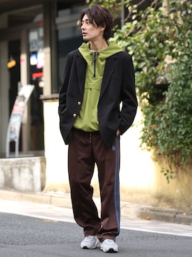 「BROKEN BASE（ブロークンベース）のアイテム（ブルゾン）」を使った、冨田 幸大さん（メンズ・171cm）の冬コーディネート