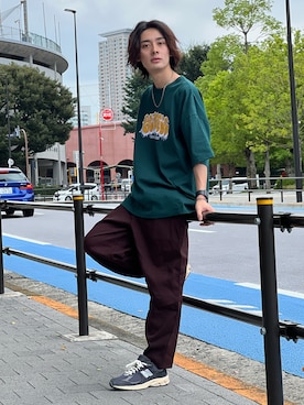 「UNIIT（ユニット）のアイテム」を使った、冨田 幸大さん（メンズ・171cm）の夏コーディネート