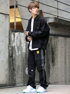「Needles（ニードルス）のアイテム（ブルゾン）」を使った、冨田 幸大さん（メンズ・171cm）の秋コーディネート