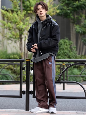 「RAGEBLUE（レイジブルー）のアイテム（パーカー）」を使った、冨田 幸大さん（メンズ・171cm）の冬コーディネート
