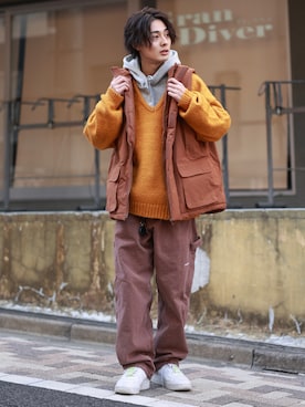 冨田 幸大さん（メンズ・171cm）の冬コーディネート