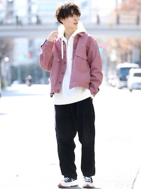 「RAGEBLUE（レイジブルー）のアイテム（ブルゾン）」を使った、冨田 幸大さん（メンズ・171cm）の夏コーディネート