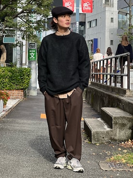「Code Kelly（コードケリー）のアイテム（帽子）」を使った、冨田 幸大さん（メンズ・171cm）の秋コーディネート