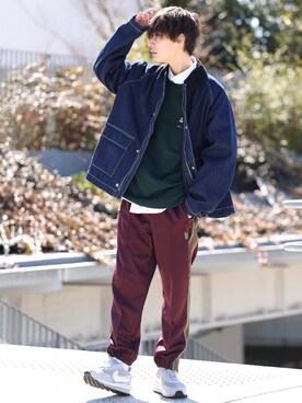 「RAGEBLUE（レイジブルー）のアイテム（ミリタリージャケット）」を使った、冨田 幸大さん（メンズ・171cm）の春コーディネート
