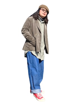 「PLST（プラステ）のアイテム（ジャケット/アウター）」を使った、193さん（メンズ・175cm）の冬コーディネート