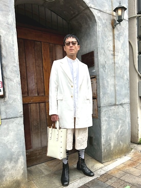 「アイテム（チェスターコート）」を使った、morrowさん（メンズ・178cm）の秋コーディネート