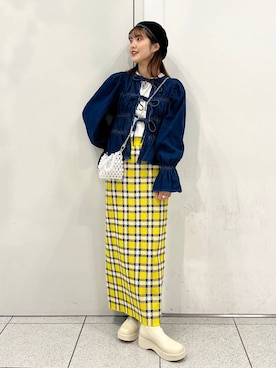 「Me%」｜「アイテム（スカート）」を使った、aoさん（レディース・158cm）の秋コーディネート