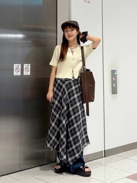 「アイテム（カーディガン/ボレロ）」を使った、aoさん（レディース・158cm・20代）の夏コーディネート