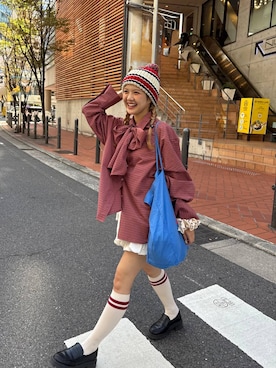 「アイテム（シュシュ）」を使った、aoさん（レディース・158cm・20代）の秋コーディネート