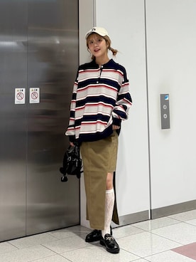 「アイテム（ローファー）」を使った、aoさん（レディース・158cm）の秋コーディネート