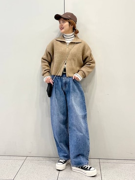 「Me%」｜「アイテム（パンツ）」を使った、aoさん（レディース・158cm）の冬コーディネート