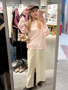 「LOWRYS FARM（ローリーズファーム）のアイテム（ハンチング/ベレー帽）」を使った、aoさん（レディース・158cm）の秋コーディネート