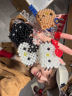 「LOWRYS FARM（ローリーズファーム）の９ＦＯＲＴＹ／２６ＮＥ 614434（キャップ、ホワイト系）」を使った、aoさん（レディース・158cm）の冬コーディネート