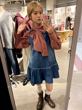「アイテム（ワンピース/ドレス）」を使った、aoさん（レディース・158cm・20代）の秋コーディネート