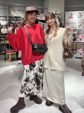 「LOWRYS FARM（ローリーズファーム）のアイテム（ハンチング/ベレー帽）」を使った、aoさん（レディース・158cm）の秋コーディネート