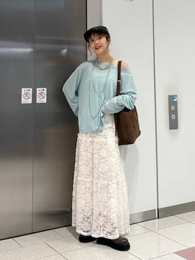「アイテム（帽子）」を使った、aoさん（レディース・158cm）の秋コーディネート