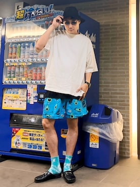 「アイテム（シューズ）」を使った、まっちゃんさん（メンズ・183cm・40代）の夏コーディネート