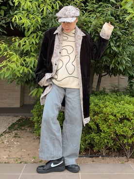 「アイテム（ステンカラーコート）」を使った、まっちゃんさん（メンズ・183cm・40代）の秋コーディネート