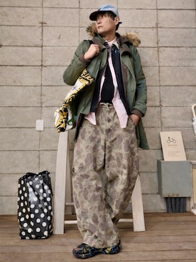 「CPCM（シーピーシーエム）のアイテム（帽子）」を使った、まっちゃんさん（メンズ・183cm）の冬コーディネート