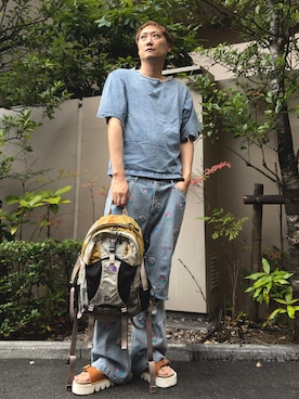 「HARE（ハレ）のアイテム」を使った、まっちゃんさん（メンズ・183cm）の夏コーディネート