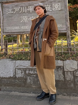 「アイテム（ドレスシューズ）」を使った、まっちゃんさん（メンズ・183cm）の冬コーディネート