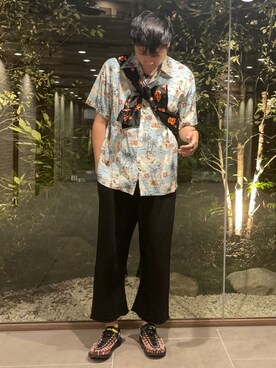 「Vinyl（ヴァイナル）のアイテム」を使った、まっちゃんさん（メンズ・183cm）の夏コーディネート