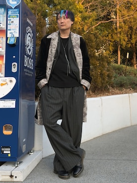 「H&M（エイチ・アンド・エム）のアイテム」を使った、まっちゃんさん（メンズ・183cm）の冬コーディネート