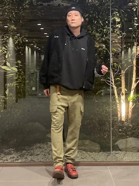 「ストリートファッション」｜「アイテム（財布/小物）」を使った、まっちゃんさん（メンズ・183cm）の秋コーディネート