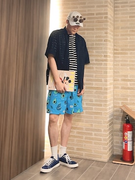 「ADAM ET ROPE'（アダムエロペ）のアイテム」を使った、まっちゃんさん（骨格ナチュラル・メンズ・183cm）の夏コーディネート