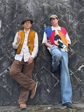 「CPCM（シーピーシーエム）のアイテム」を使った、まっちゃんさん（メンズ・183cm）の春コーディネート