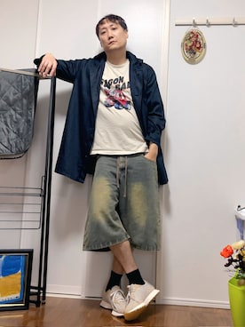 「アイテム（ソックス/靴下）」を使った、まっちゃんさん（メンズ・183cm・40代）の夏コーディネート