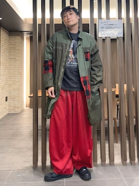 「アイテム（Tシャツ/カットソー）」を使った、まっちゃんさん（メンズ・183cm・40代）の秋コーディネート