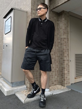 「HARE（ハレ）のアイテム（トップス）」を使った、まっちゃんさん（メンズ・183cm）の夏コーディネート