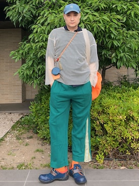 「アイテム（レッグウェア）」を使った、まっちゃんさん（メンズ・183cm・40代）の夏コーディネート