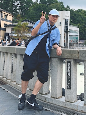 「アイテム（ソックス/靴下）」を使った、まっちゃんさん（メンズ・183cm）の秋コーディネート
