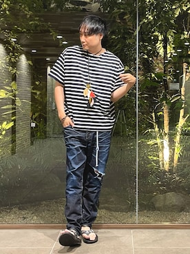 「MARNI（マルニ）のアイテム（アクセサリー）」を使った、まっちゃんさん（メンズ・183cm）の夏コーディネート