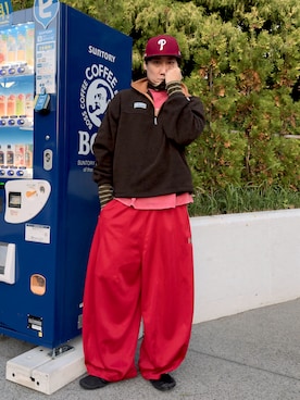 「アイテム（帽子）」を使った、まっちゃんさん（メンズ・183cm）の秋コーディネート