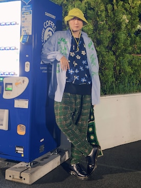 「アイテム（シャツ/ブラウス）」を使った、まっちゃんさん（メンズ・183cm）の秋コーディネート