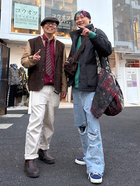 「GU（ジーユー）のアイテム」を使った、まっちゃんさん（メンズ・183cm）の春コーディネート