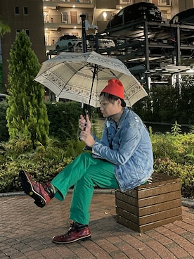 「CHUMS（チャムス）のアイテム（バッグ）」を使った、まっちゃんさん（メンズ・183cm）の夏コーディネート