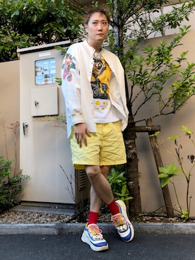 まっちゃんさん（メンズ・183cm）の夏コーディネート