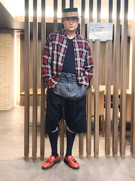 「アイテム（帽子）」を使った、まっちゃんさん（メンズ・183cm・40代）の秋コーディネート