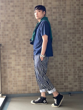 まっちゃんさん（メンズ・183cm）の夏コーディネート