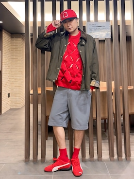 「アイテム（帽子）」を使った、まっちゃんさん（メンズ・183cm・40代）の秋コーディネート
