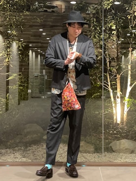 「LAKOLE（ラコレ）のアイテム（ソックス/靴下）」を使った、まっちゃんさん（メンズ・183cm）の春コーディネート