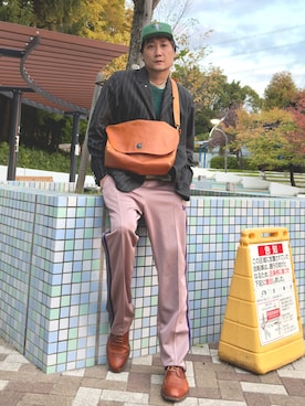 「アイテム（シューズ）」を使った、まっちゃんさん（メンズ・183cm・40代）の秋コーディネート
